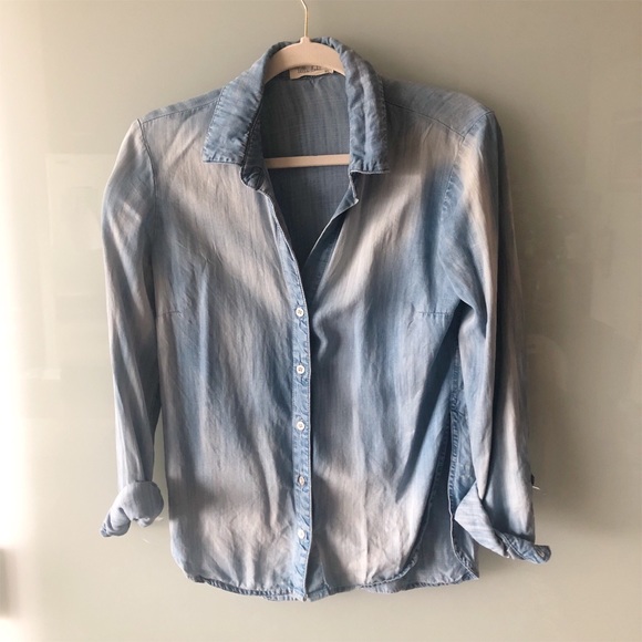 Soft Denim Blouse - Picture 1 of 4